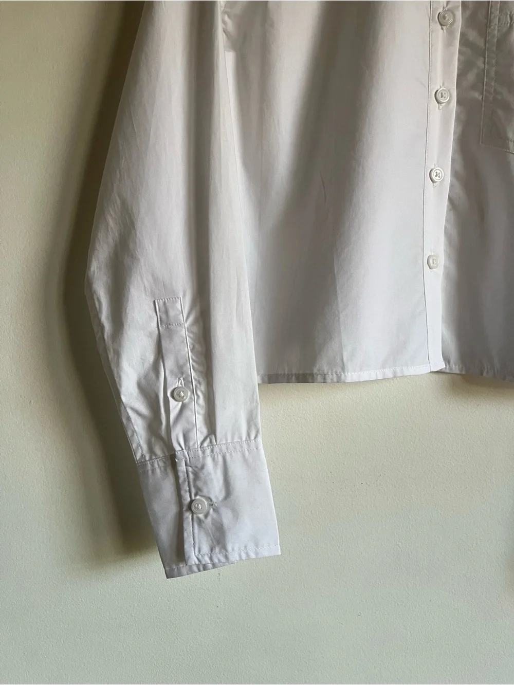 NWT JCrew Cropped Button Up Shirt Size 0 White Regenerative Cotton $118 CD020 - Picture 5 of 14